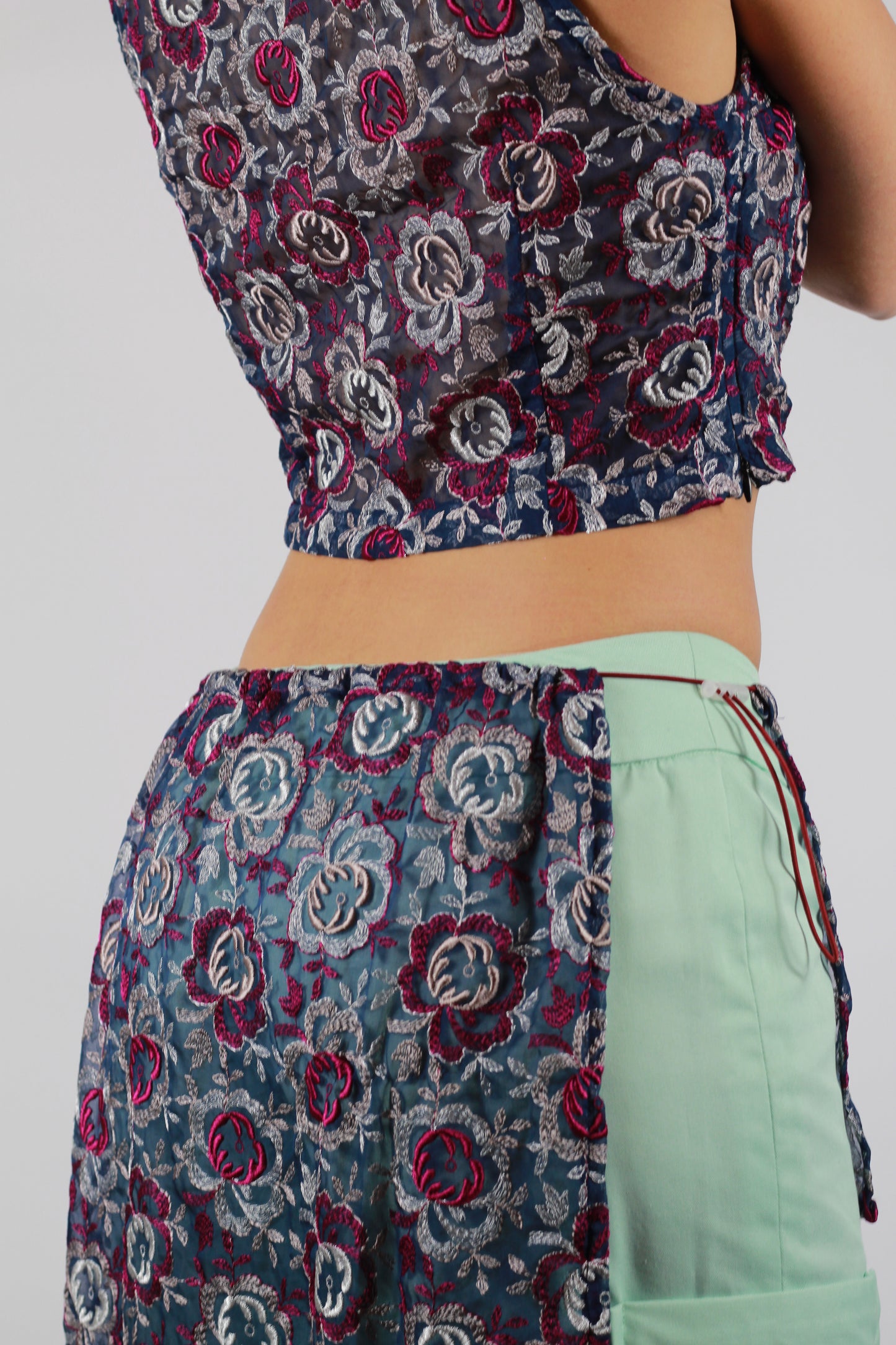 Traîne mousseline brodée Soho Bottom