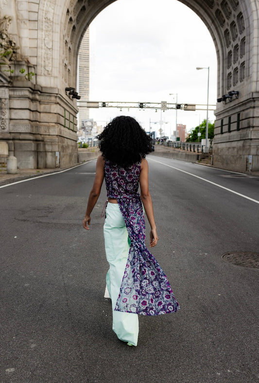 Traîne mousseline brodée Soho Bottom